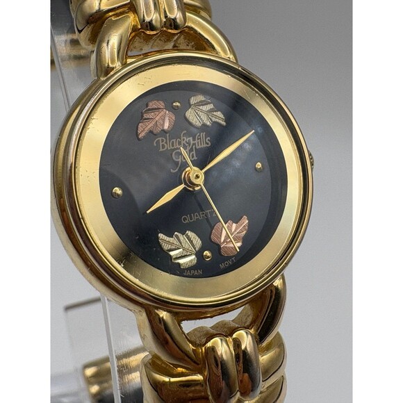 Vintage Black Hills Gold Ladies Watch - 12k Solid Gold Leaves (approx 0.4grams) - Picture 4 of 7
